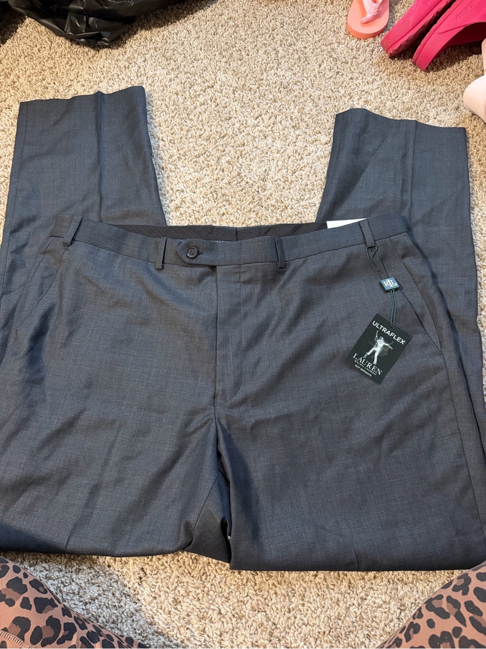 Lauren Ralph Lauren Men's Gray Dress Pants